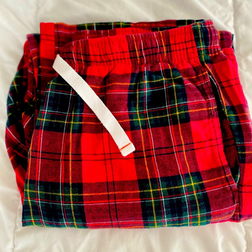 Mens red plaid pajamas